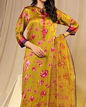 Limelight Mustard Silk Suit (2 Pcs)- Pakistani Winter Dress
