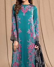 Limelight Teal Silk Suit (2 Pcs)- Pakistani Winter Dress