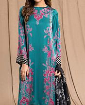 Teal Silk Suit (2 Pcs)