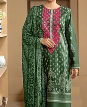 Limelight Hunter Green Cambric Suit- Pakistani Winter Clothing