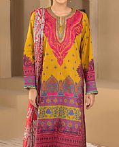 Limelight Orange Cambric Suit- Pakistani Winter Clothing