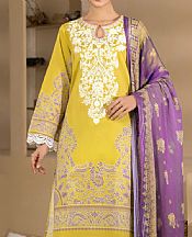 Limelight Golden Yellow Cambric Suit- Pakistani Winter Clothing