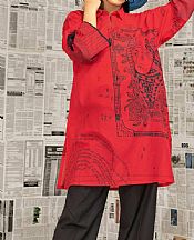 Limelight Red Lawn Kurti- Pakistani Designer Lawn Suits