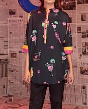 Black Lawn Kurti- Pakistani Designer Lawn Dress
