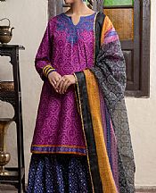 Limelight Purple/Blue Lawn Suit- Pakistani Lawn Dress