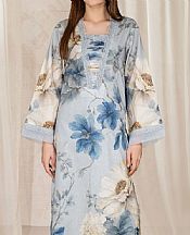 Limelight Blue Khaddar Suit (2 Pcs)- Pakistani Winter Dress