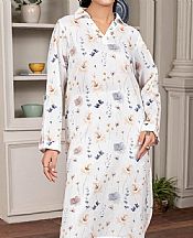 Limelight White Khaddar Kurti- Pakistani Winter Dress