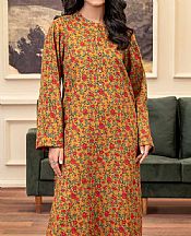 Limelight Cadmium Orange Khaddar Kurti- Pakistani Winter Clothing