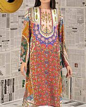 Rust Lawn Kurti- Pakistani Designer Lawn Dress