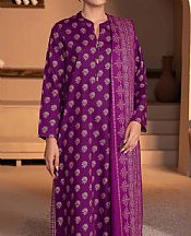 Limelight Plum Khaddar Suit- Pakistani Winter Clothing