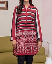 Limelight Vivid Burgundy Lawn Kurti- Pakistani Designer Lawn Suits