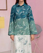 Limelight White/Teal Lawn Kurti- Pakistani Designer Lawn Suits