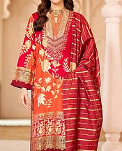 Limelight Red Lawn Suit- Pakistani Designer Lawn Suits