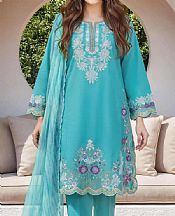 Turquoise Lawn Suit