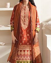 Limelight Shocking Orange Lawn Suit (2 Pcs)- Pakistani Designer Lawn Suits