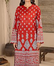 Limelight Shocking Orange Lawn Suit (2 Pcs)- Pakistani Lawn Dress