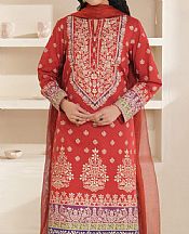 Limelight Red Lawn Suit- Pakistani Designer Lawn Suits