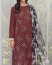 Limelight Coral/Black Lawn Suit- Pakistani Lawn Dress