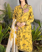 Yellow Jacquard Suit (2 Pcs)- Pakistani Designer Lawn Dress