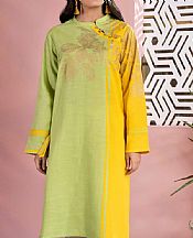 Lime Green Khaddar Kurti- Pakistani Winter Dress