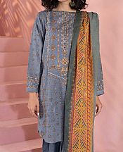 Limelight Slate Grey Khaddar Suit (2 Pcs)- Pakistani Winter Clothing