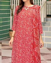 Pastel Red Cambric Suit- Pakistani Winter Clothing