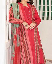 Alizarin Crimson Cambric Suit (2 Pcs)- Pakistani Winter Clothing