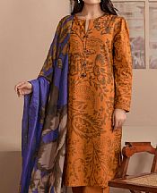 Pumpkin Orange Cambric Suit- Pakistani Winter Dress