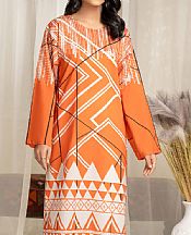 Limelight Orange Cambric Kurti- Pakistani Lawn Dress