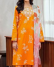 Orange Lawn Suit