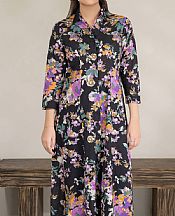 Limelight Black Khaddar Kurti- Pakistani Winter Clothing