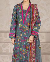Limelight Slate Grey Khaddar Suit- Pakistani Winter Clothing