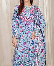 Limelight Tropical Blue Khaddar Suit- Pakistani Winter Dress