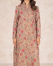Limelight Beige Khaddar Kurti- Pakistani Winter Dress