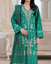 Sea Green Slub Lawn Suit