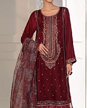 Limelight Maroon Velvet Suit- Pakistani Winter Clothing