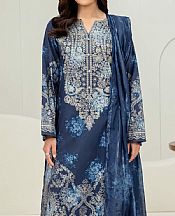 Navy Blue Lawn Suit