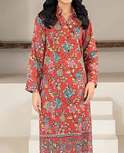 Limelight Pastel Red Khaddar Kurti- Pakistani Winter Dress