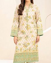 Limelight Ivory/Green Satin Suit (2 Pcs)- Pakistani Designer Lawn Suits