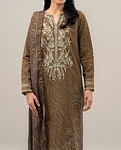 Limelight Olive Khaddar Suit- Pakistani Winter Clothing