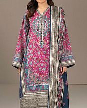 Limelight Pink/Blue Khaddar Suit- Pakistani Winter Clothing