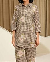 Off White/Brown Lawn Kurti