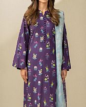 Limelight Purple Khaddar Suit (2 pcs)- Pakistani Winter Dress