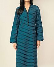 Limelight Teal/Black Khaddar Suit (2 pcs)- Pakistani Winter Clothing