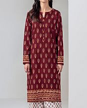 Limelight Maroon/Off White Khaddar Suit (2 pcs)- Pakistani Winter Clothing
