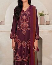 Limelight Egg Plant Yarn Dyed Suit- Pakistani Winter Clothing