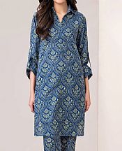 Limelight Blue Khaddar Kurti- Pakistani Winter Dress
