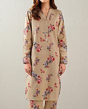 Limelight Tan Khaddar Kurti- Pakistani Winter Clothing