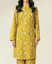 Limelight Mustard Khaddar Kurti- Pakistani Winter Dress
