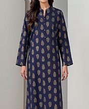 Limelight Navy Blue Khaddar Kurti- Pakistani Winter Dress